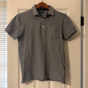 Banana Republic Pique Polo Size Small Gray/Blue